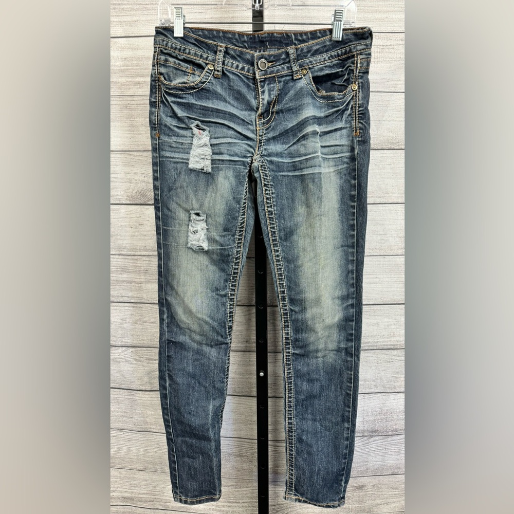 First Kiss Skinny Distressed Jeans